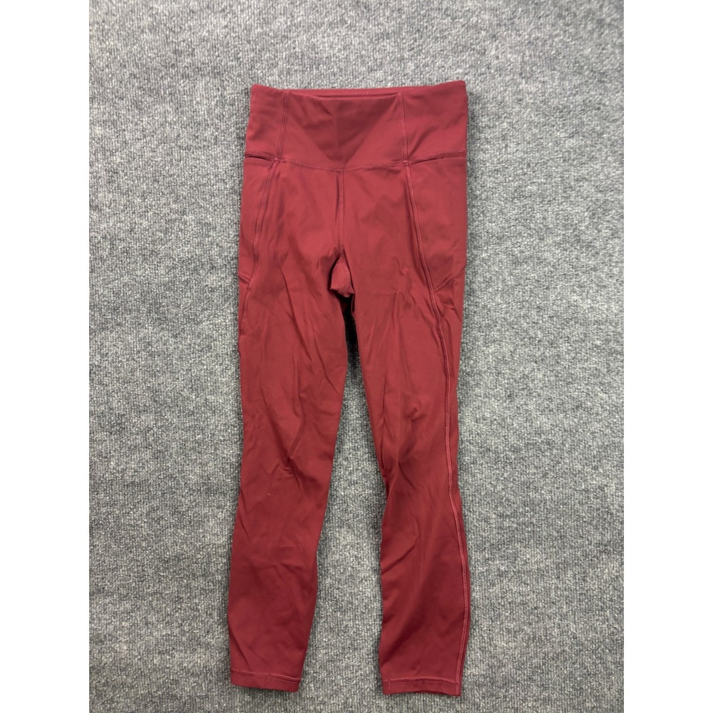 Lululemon Speed Up High-Rise Tight 28 Women Size 2 Red Burgundy Pockets LW6AG3S